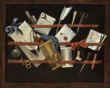 Trompe l'oeil-Stillleben (Edwaert Colyer) - Muzeo.com