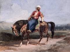 Turc à cheval dans la campagne (Eugène Delacroix) - Muzeo.com