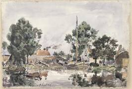 Un canal à La Haye (Johan Barthold Jongkind) - Muzeo.com