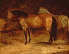 Un cheval Bay à la crèche (Théodore Géricault) - Muzeo.com