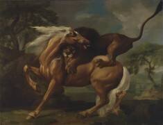Un lion attaquant un cheval (George Stubbs) - Muzeo.com