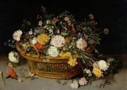 Un panier de fleurs (Jan Brueghel le Jeune) - Muzeo.com