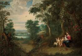 Un paysage boisé avec la Vierge à l'Enfant (Jan Brueghel le Jeune) - Muzeo.com
