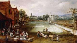 Un terrain de blanchiment (Jan Brueghel le Jeune) - Muzeo.com