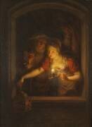 Une femme avec une bougie allumée (Alexander Lauréus) - Muzeo.com