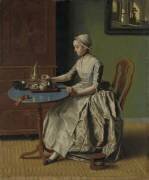 Une fille hollandaise au petit déjeuner (Jean-Etienne Liotard) - Muzeo.com