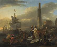 Une scène portuaire (Nicolaes Berchem) - Muzeo.com