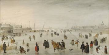 Une scène sur la glace (Hendrik Avercamp) - Muzeo.com