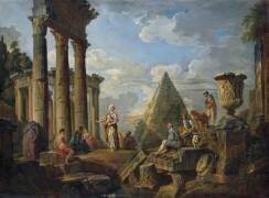 Une Sibylle prêchant dans des ruines (Giovanni Paolo Pannini) - Muzeo.com