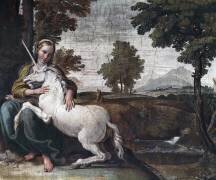 Une Vierge avec une licorne (Le Dominiquin) - Muzeo.com