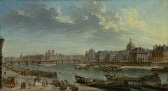 Une vue de Paris avec l'île de la Cité (Jean-Baptiste Nicolas Raguenet) - Muzeo.com