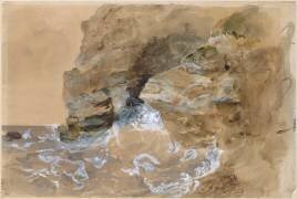 Vagues se brisant contre une falaise (Eugène Delacroix) - Muzeo.com