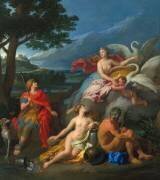 Vénus rappelée par Mars, quitte Adonis pour rejoindre l'Olympe et confie celui-ci à l'Amour (François Verdier) - Muzeo.com
