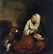 Vieille femme avec un chien (Bartolomé Esteban Murillo) - Muzeo.com