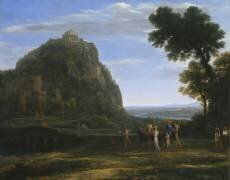 Vue de Delphes avec une procession (Claude Gellée) - Muzeo.com
