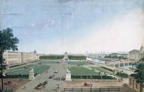 Vue de la place Louis XV et du Jardin des Tuileries (Henri Courvoisier-Voisin) - Muzeo.com