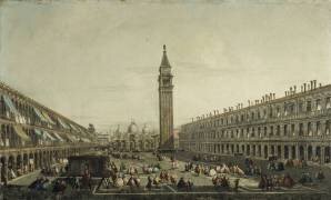 Vue de la place Saint Marc à Venise (Canaletto) - Muzeo.com