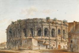 Vue de l'amphithéatre de Nîmes (Victor-Jean Nicolle) - Muzeo.com