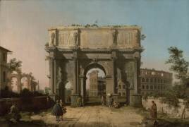 Vue de l'arc de Constantin avec le Colisée (Canaletto) - Muzeo.com