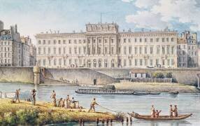Vue de l'hôtel des Monnaies au confluent des deux branches de la Seine (Victor-Jean Nicolle) - Muzeo.com
