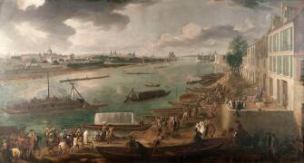 Vue de Paris, prise du quai de la Rapée (Pierre Denis Martin) - Muzeo.com
