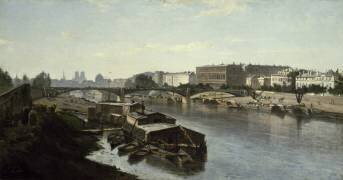 Vue des quais de la Seine au Pont de Solferino (Stanislas Victor Edouard...) - Muzeo.com