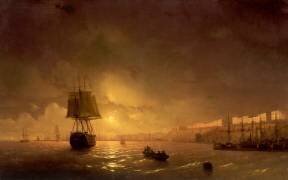 Vue d'Odessa au clair de lune (Ivan Aivazovsky) - Muzeo.com