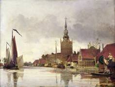 Vue d'Overschie près de Rotterdam (Johan Barthold Jongkind) - Muzeo.com