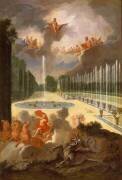 Vue du Bassin du Dragon et de la rampe du bassin de Neptune avec apollon tuant le serpent Python (Jean Cotelle le Jeune) - Muzeo.com