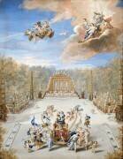 Vue du Bosquet de l'Arc de Triomphe dans les jardins de Versailles (Jean Cotelle le Jeune) - Muzeo.com