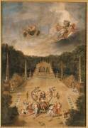 Vue du Bosquet de l'Arc de Triomphe prise du côté du Bassin du Dragon, avec Vénus accueillant Mars (Jean Cotelle le Jeune) - Muzeo.com