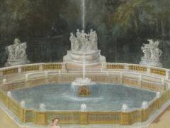 Vue du Bosquet des Dômes dans les jardins de Versailles vers 1688 (détail) (Jean Cotelle le Jeune) - Muzeo.com