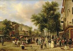 Vue du boulevard Montmartre (Giuseppe Canella) - Muzeo.com
