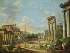 Vue du Campo Vaccino à Rome (Giovanni Paolo Pannini) - Muzeo.com