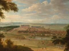 Vue du château de Versailles, prise des hauteurs de Satory (Adam Frans van der Meulen) - Muzeo.com