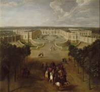 Vue du château du Grand Trianon prise de l'Avenue en 1723 (Pierre Denis Martin) - Muzeo.com