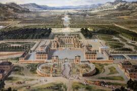 Vue du château et des jardins de Versailles, prise de l'avenue de Paris en 1668 (détail) (Pierre Patel) - Muzeo.com