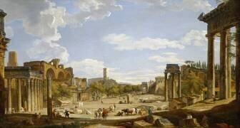Vue du Forum romain (Giovanni Paolo Pannini) - Muzeo.com