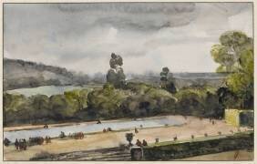 Vue du parc du château de Versailles (François-Marius Granet) - Muzeo.com