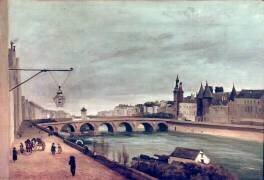 Vue du Pont au Change depuis le Quai de Gesvres (Jean-Baptiste Camille Corot) - Muzeo.com