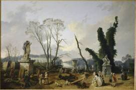 Vue du Tapis Vert à Versailles (Hubert Robert) - Muzeo.com