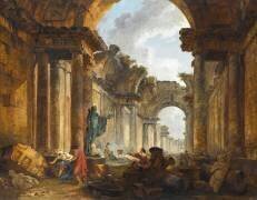 Vue imaginaire de la grande galerie du Louvre en ruines (Hubert Robert) - Muzeo.com