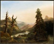 Vue prise au Mont Doré ; soleil levant (Catherine Empis) - Muzeo.com