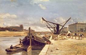 Vue sur le Pont Royal (Johan Barthold Jongkind) - Muzeo.com