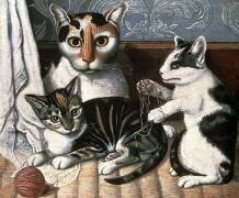 Cat and Kittens (Ecole américaine) - Muzeo.com