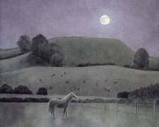 Cheval au clair de lune (Ann Brain) - Muzeo.com