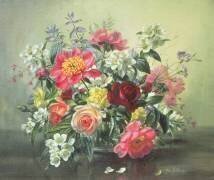 Fleurs du mois de juin romantique (Albert Williams) - Muzeo.com