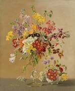 Freesias et primevères (Albert Williams) - Muzeo.com
