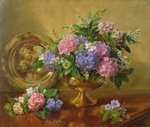 Hortensias et lilas (Albert Williams) - Muzeo.com