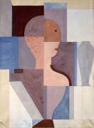 Moitié droite d'un visage (Oskar Schlemmer) - Muzeo.com